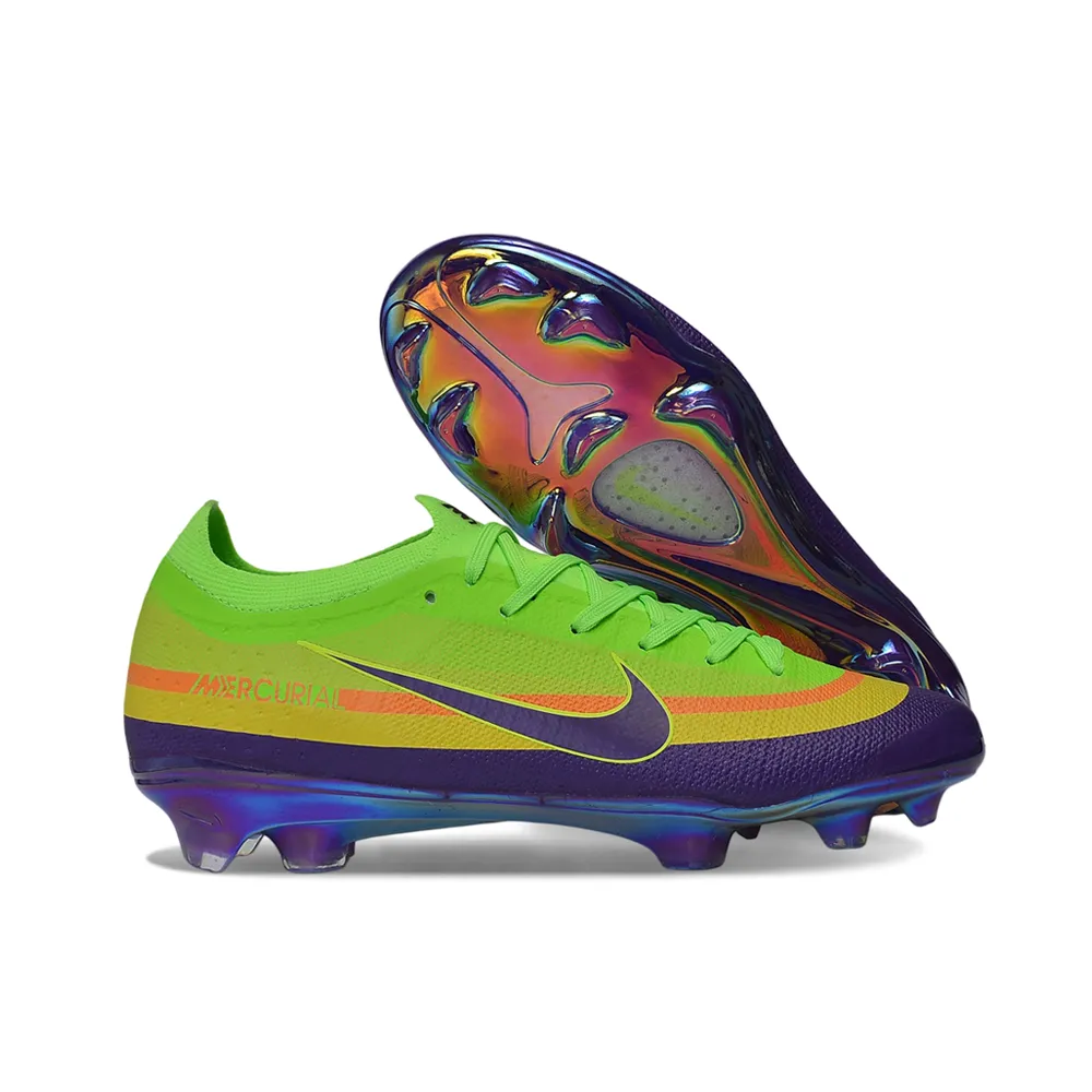 Chuteira Campo Nike Mercurial Vapor 17 Elite FG Verde e Roxo