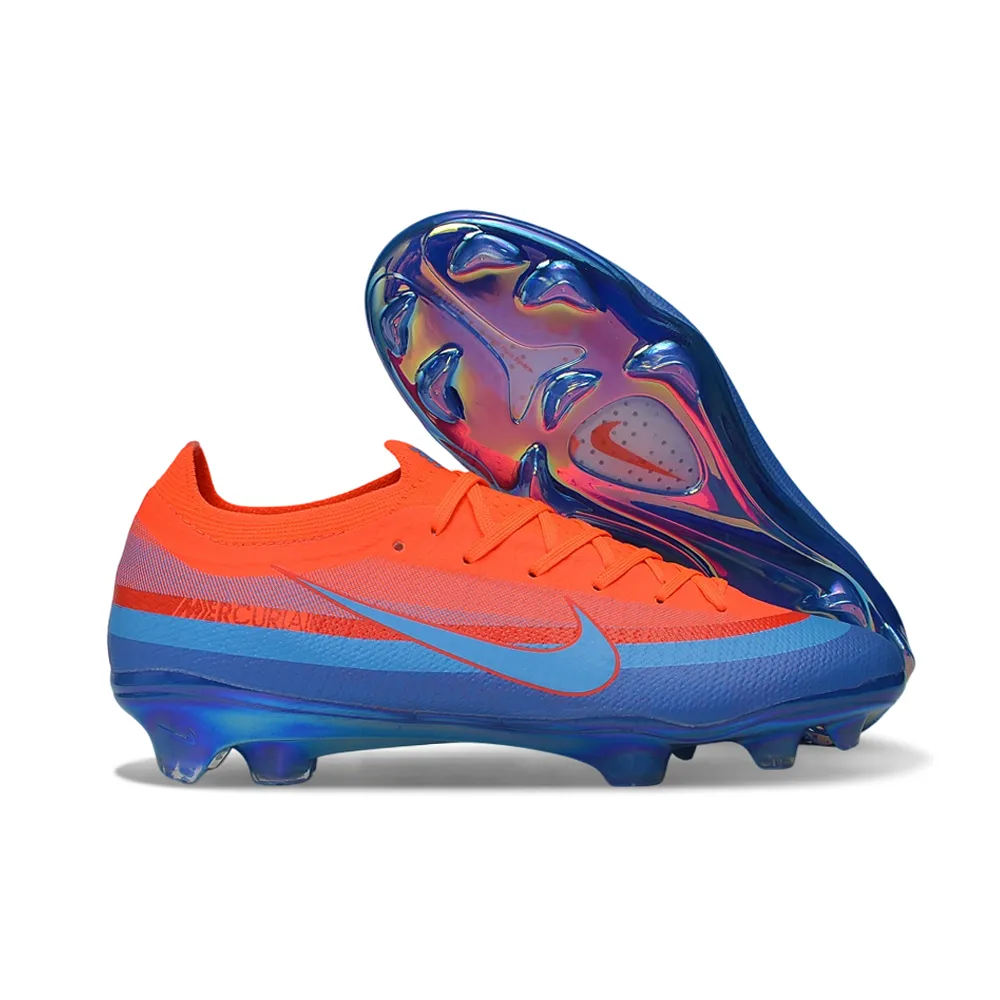 Chuteira Campo Nike Mercurial Vapor 17 Elite FG  Laranja e  Azul