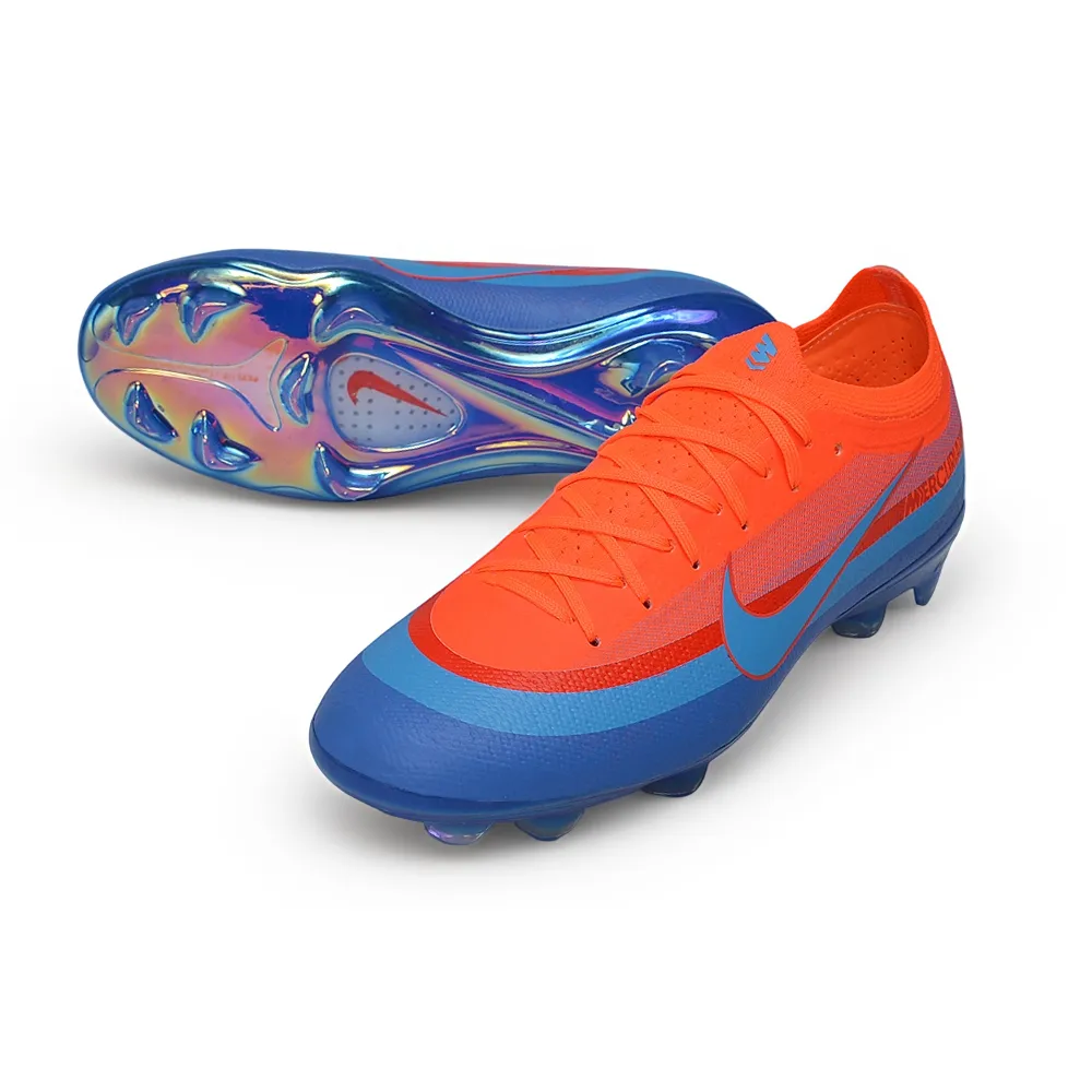 Chuteira Campo Nike Mercurial Vapor 17 Elite FG  Laranja e  Azul