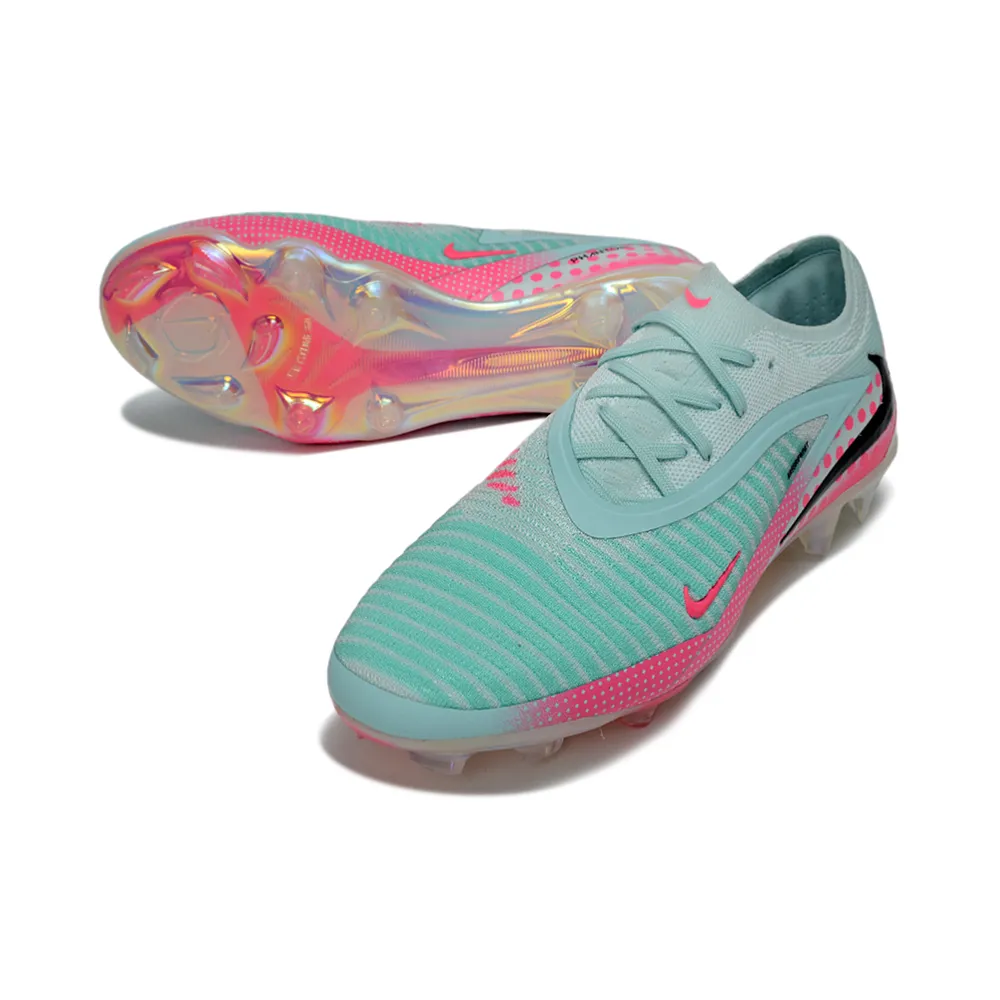 Chuteira Campo Nike Phantom GX 6 Elite FG Azul e Rosa
