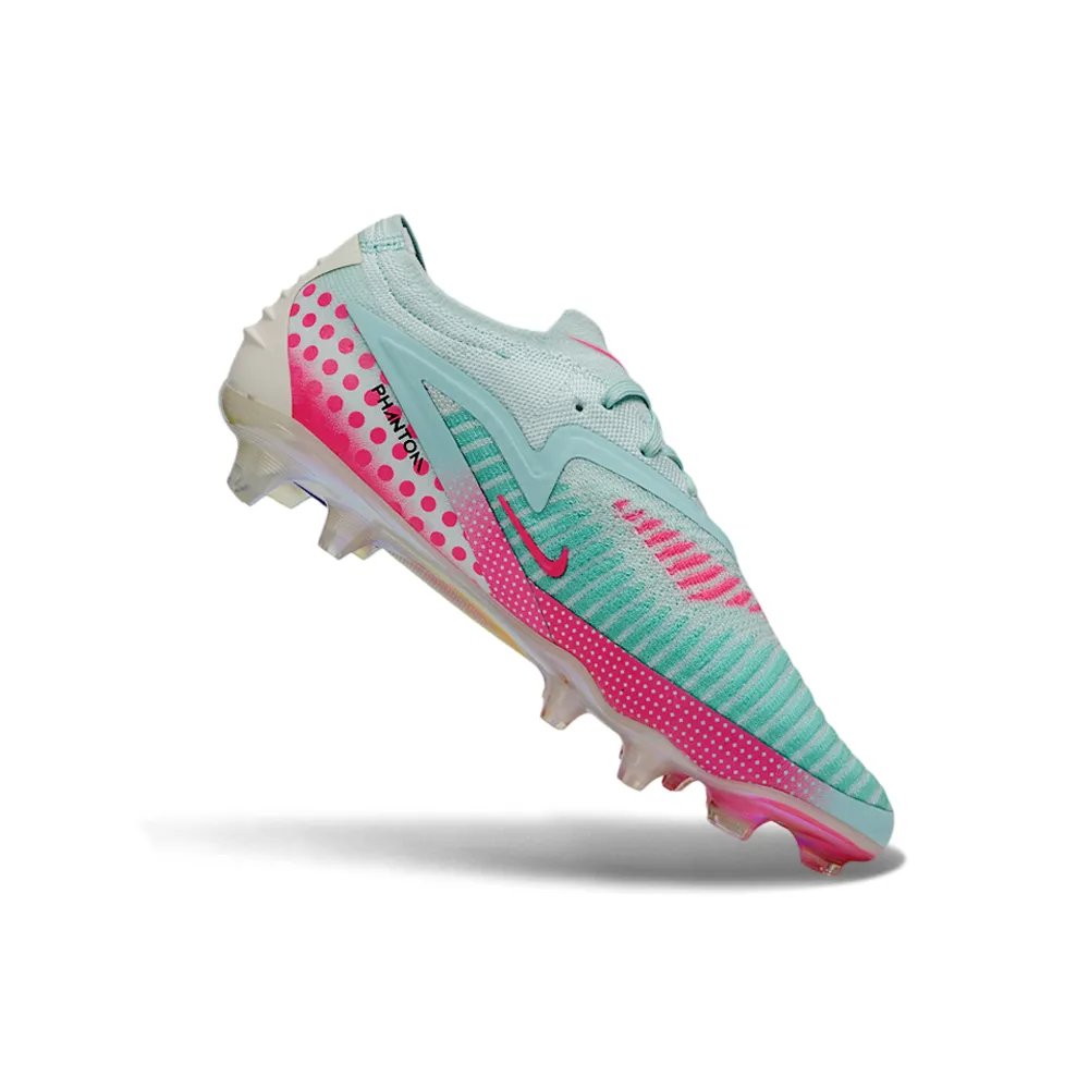 Chuteira Campo Nike Phantom GX 6 Elite FG Azul e Rosa