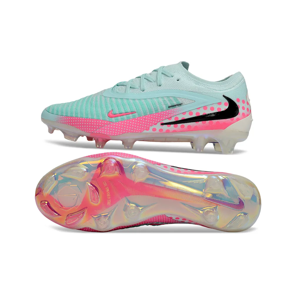 Chuteira Campo Nike Phantom GX 6 Elite FG Azul e Rosa