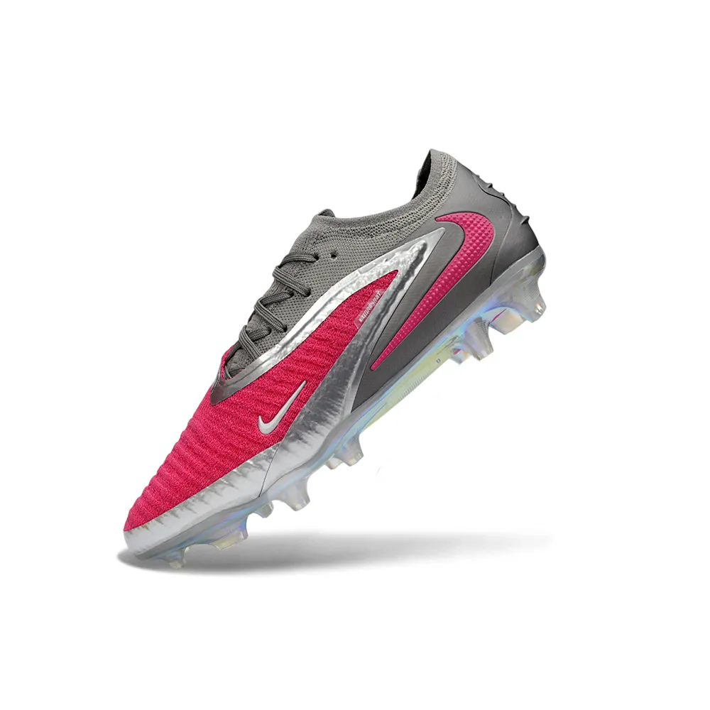 Chuteira Campo Nike Phantom GX 6 Elite FG Cinza e Rosa