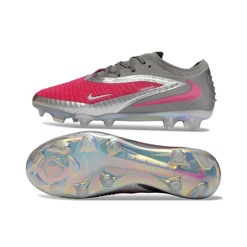 Chuteira Campo Nike Phantom GX 6 Elite FG Cinza e Rosa