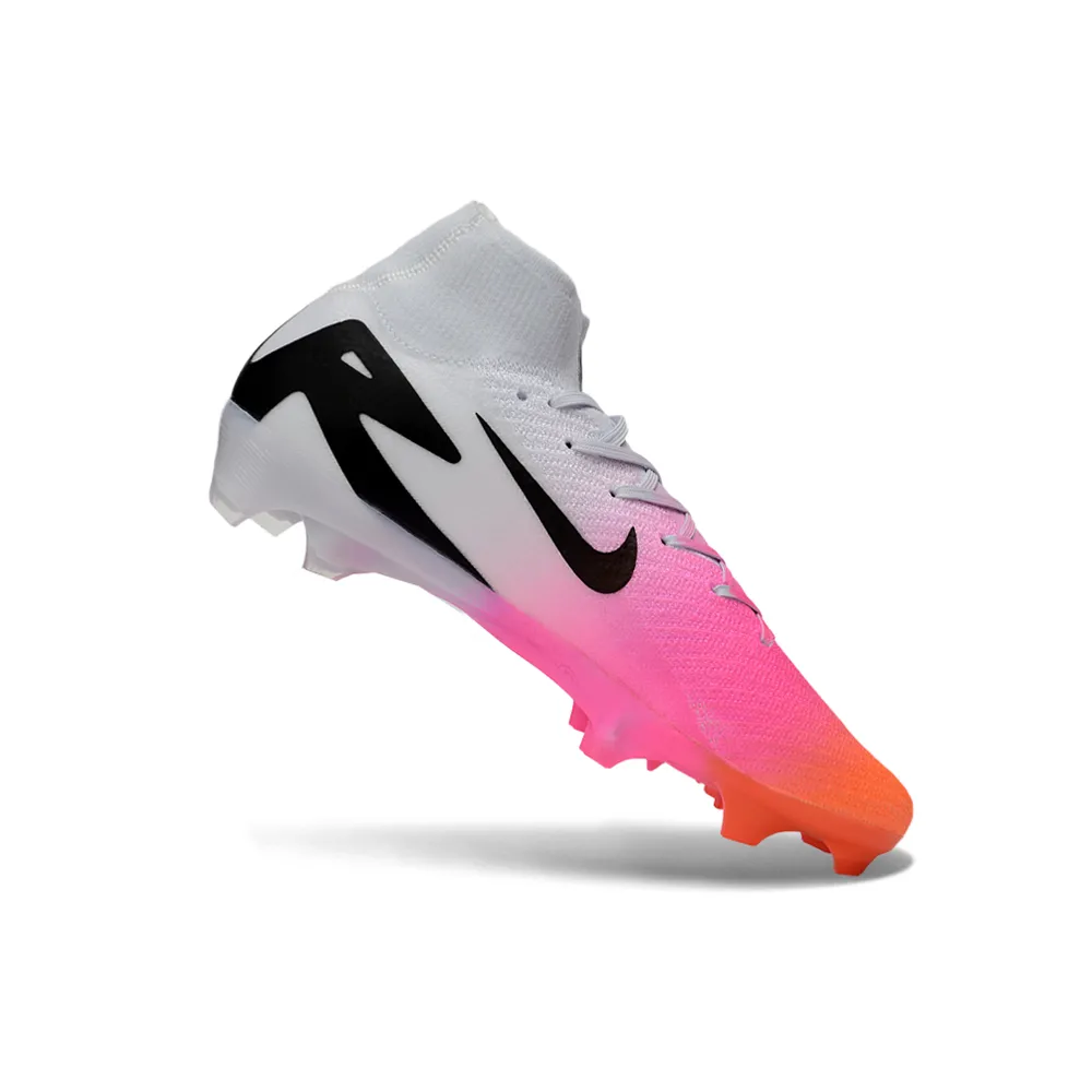Chuteira Campo Nike Air Zoom Mercurial Superfly 10 Elite FG Rosa, Branco e Preto