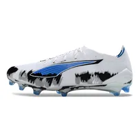 Chuteira Campo Puma Ultra Ultimate FG Branco e Azul - imagem 1