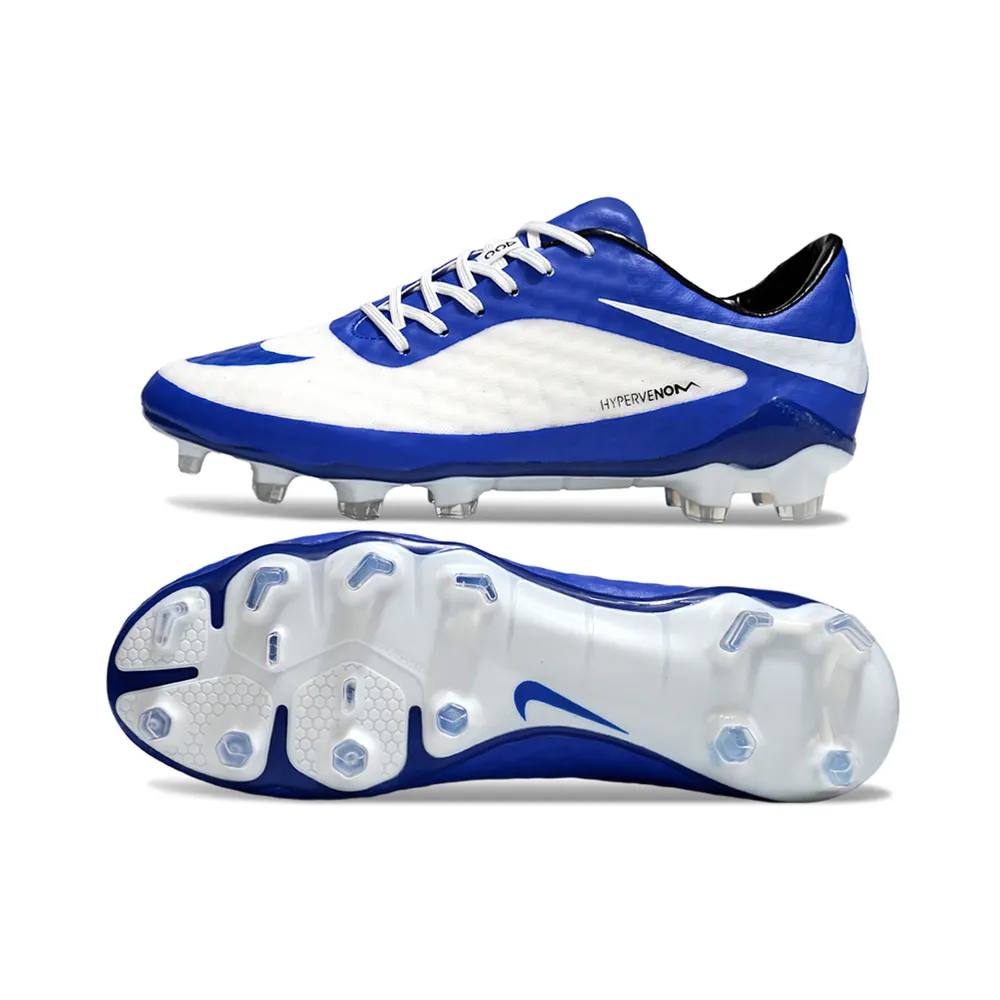 Chuteira Campo Nike Retrô Hypervenom Phantom I FG Azul e Branco