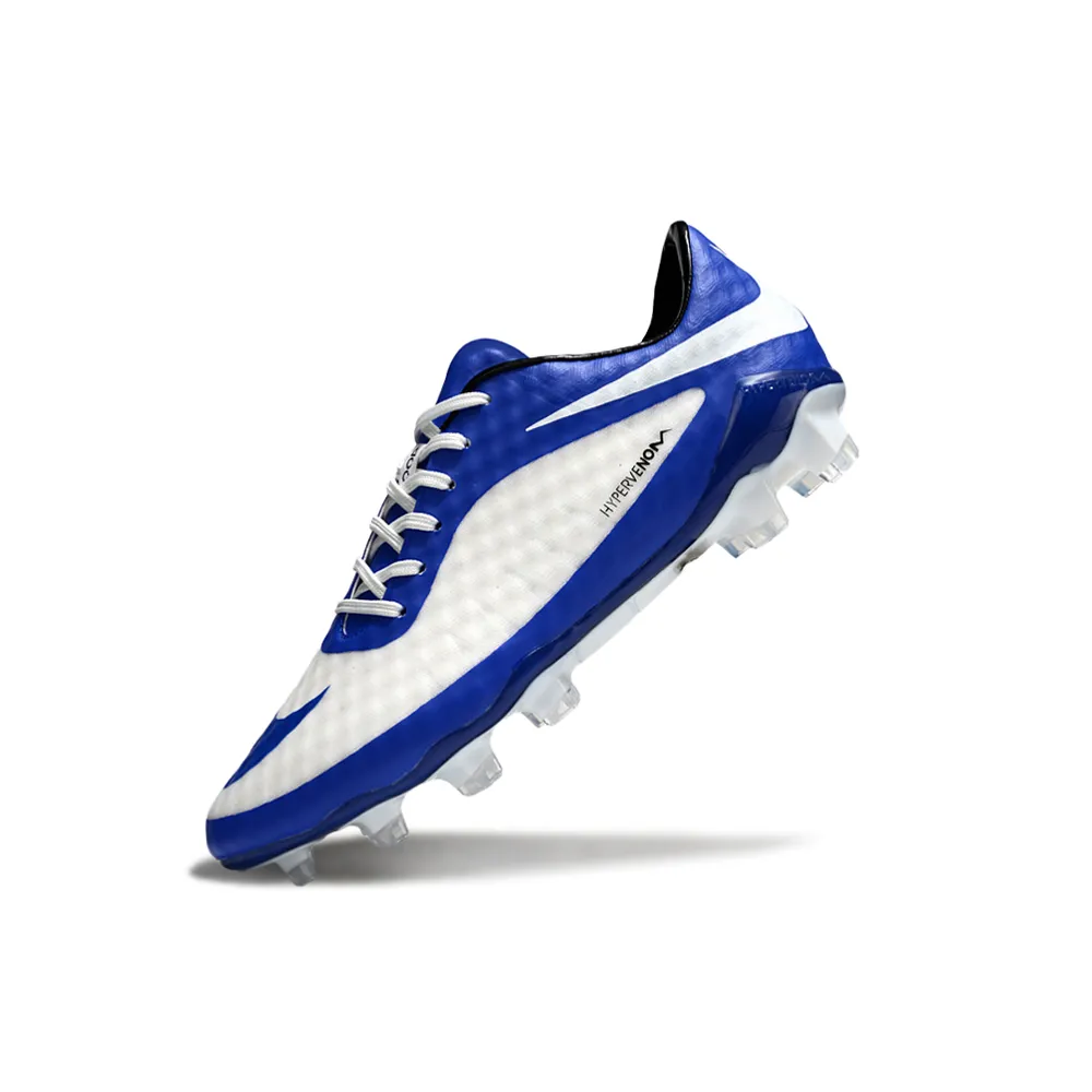 Chuteira Campo Nike Retrô Hypervenom Phantom I FG Azul e Branco