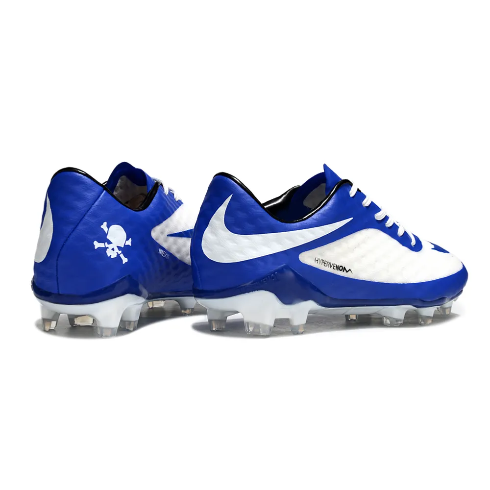Chuteira Campo Nike Retrô Hypervenom Phantom I FG Azul e Branco
