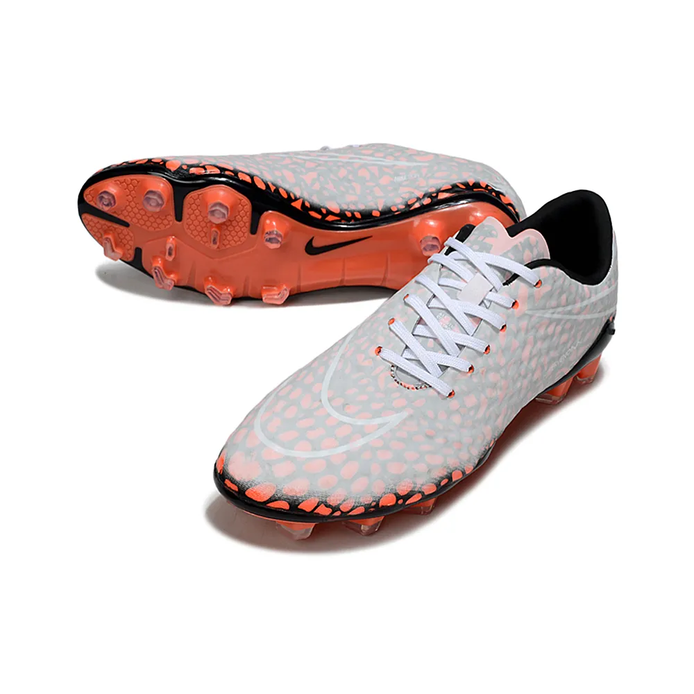 Chuteira Campo Nike Retrô Hypervenom Phantom I FG Preto e Laranja
