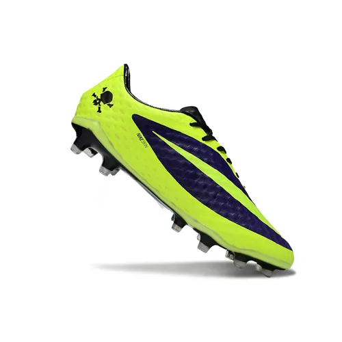 Chuteira Campo Nike Retrô Hypervenom Phantom I FG Verde Neon e Azul