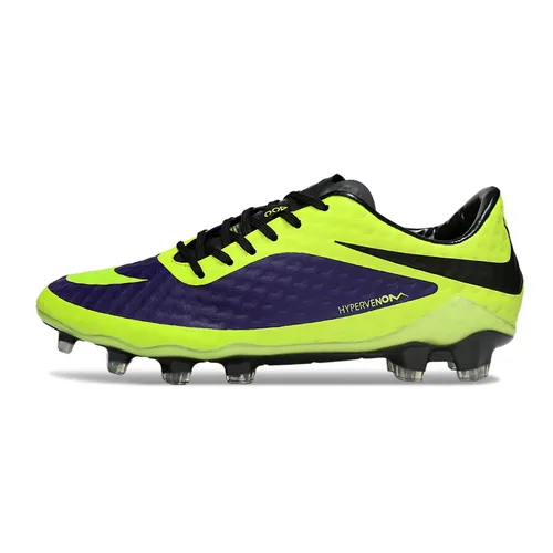 Chuteira Campo Nike Retrô Hypervenom Phantom I FG Verde Neon e Azul