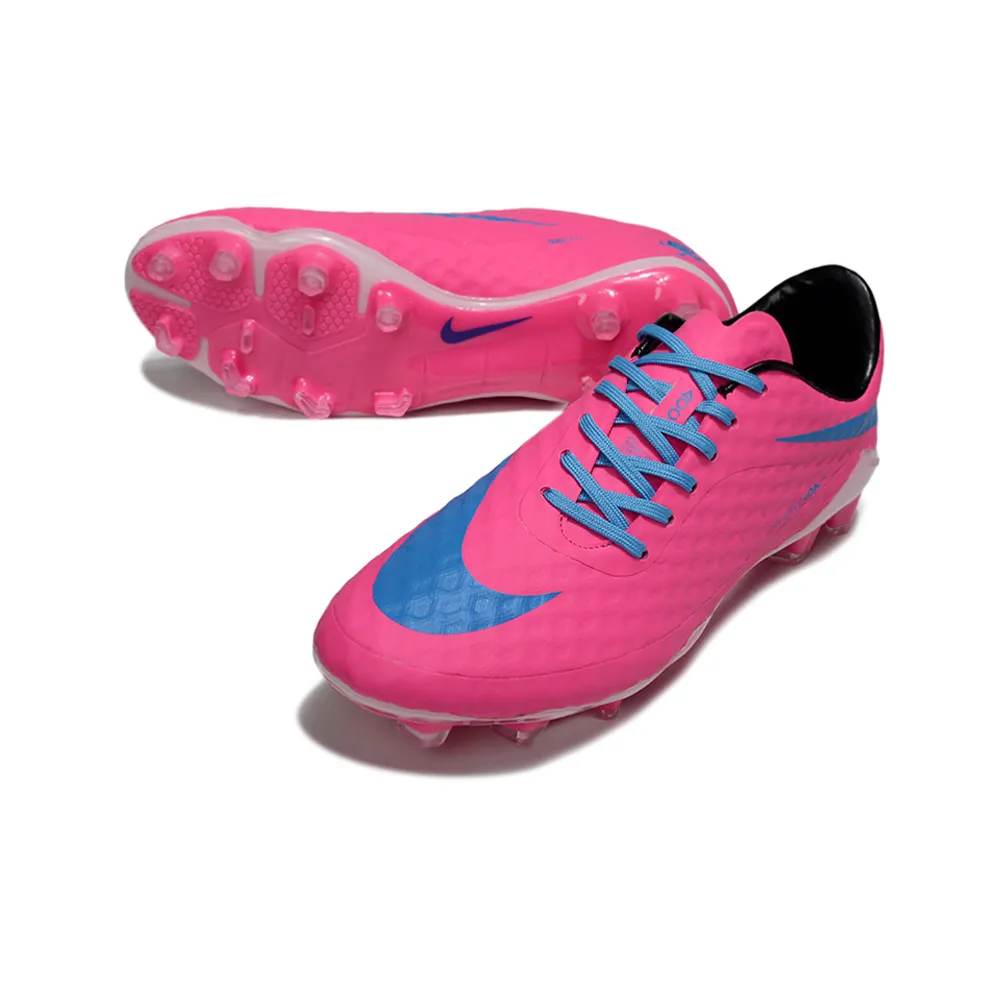 Chuteira Campo Nike Retrô Hypervenom Phantom I FG Rosa e Azul