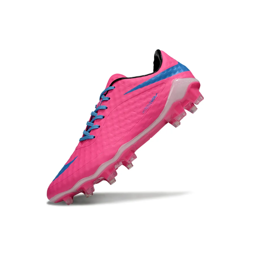 Chuteira Campo Nike Retrô Hypervenom Phantom I FG Rosa e Azul
