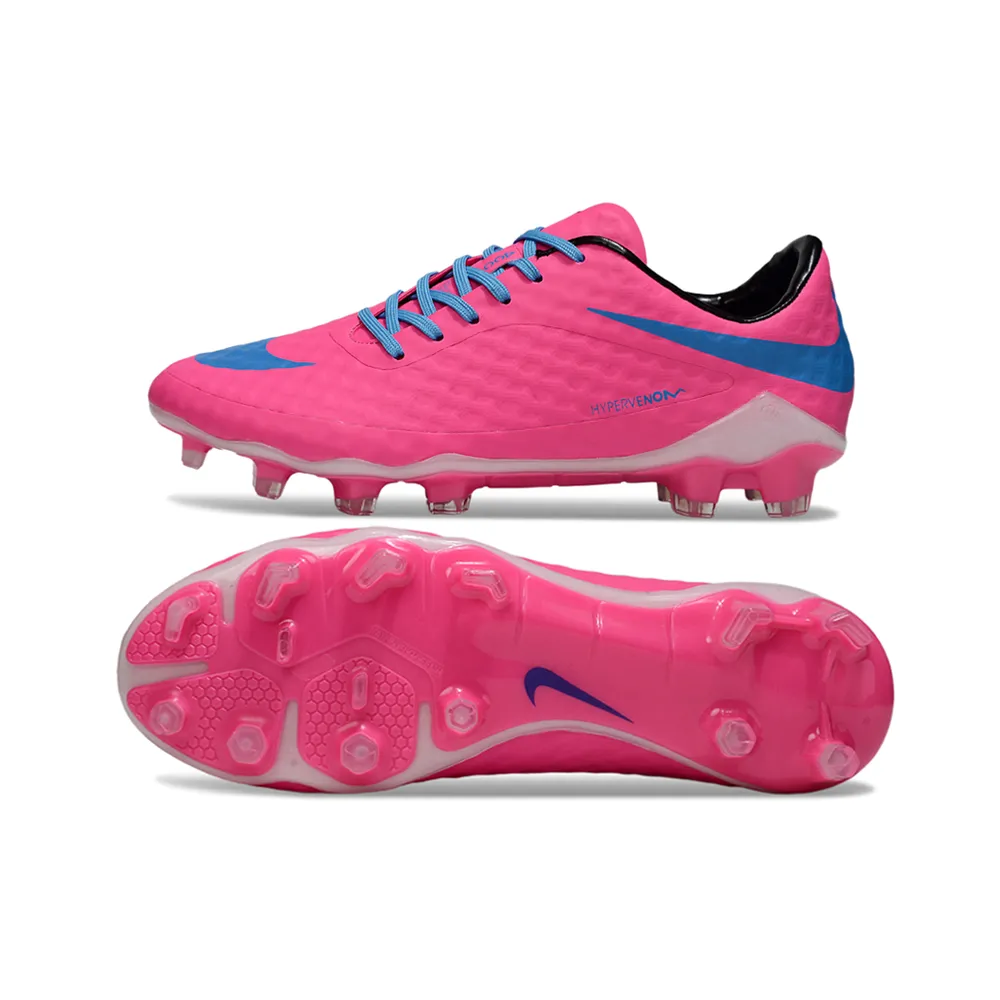 Chuteira Campo Nike Retrô Hypervenom Phantom I FG Rosa e Azul