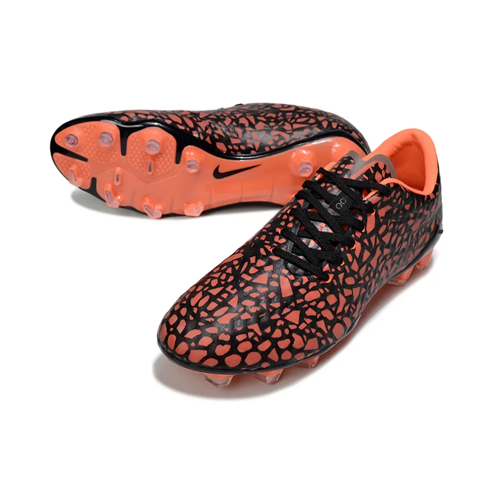 Chuteira Campo Nike Retrô Hypervenom Phantom I FG Preto e Laranja