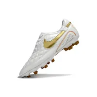 Chuteira Campo Nike Retrô Tiempo Legend R10 Elite Branco e Dourado - imagem 6