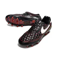 Chuteira Campo Nike Retrô Tiempo Legend R10 Elite Preto e Vermelho - imagem 5