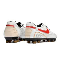 Chuteira Campo Nike Retrô Tiempo Legend R10 Elite Branco e Vermelho - imagem 6