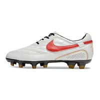 Chuteira Campo Nike Retrô Tiempo Legend R10 Elite Branco e Vermelho - imagem 1