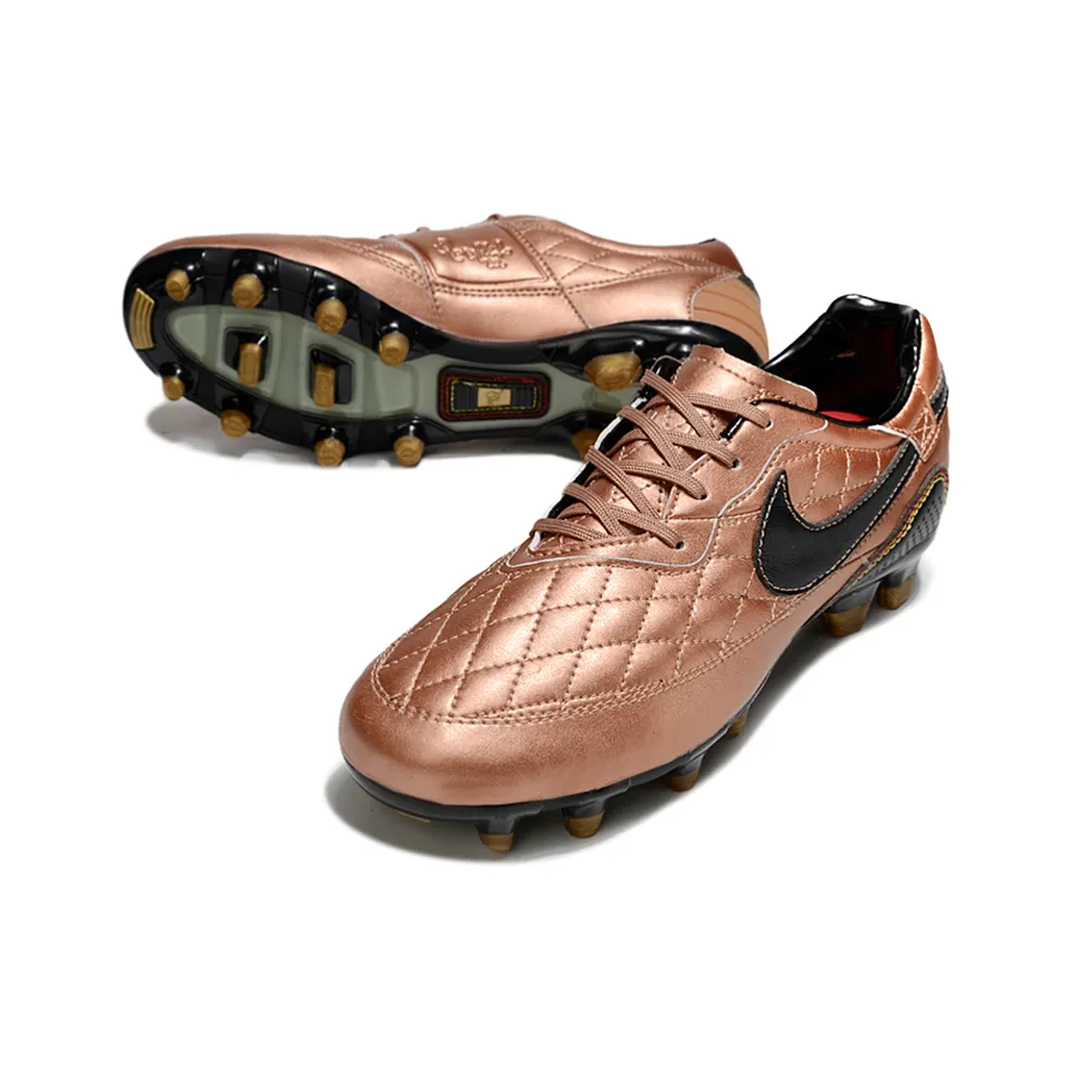 Chuteira Campo Nike Retrô Tiempo Legend R10 Elite Marrom e Preto