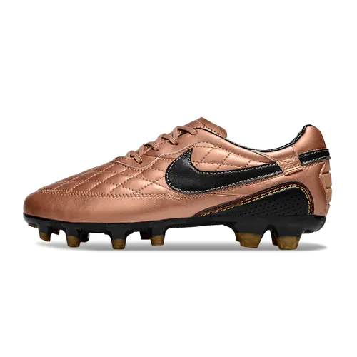 Chuteira Campo Nike Retrô Tiempo Legend R10 Elite Marrom e Preto