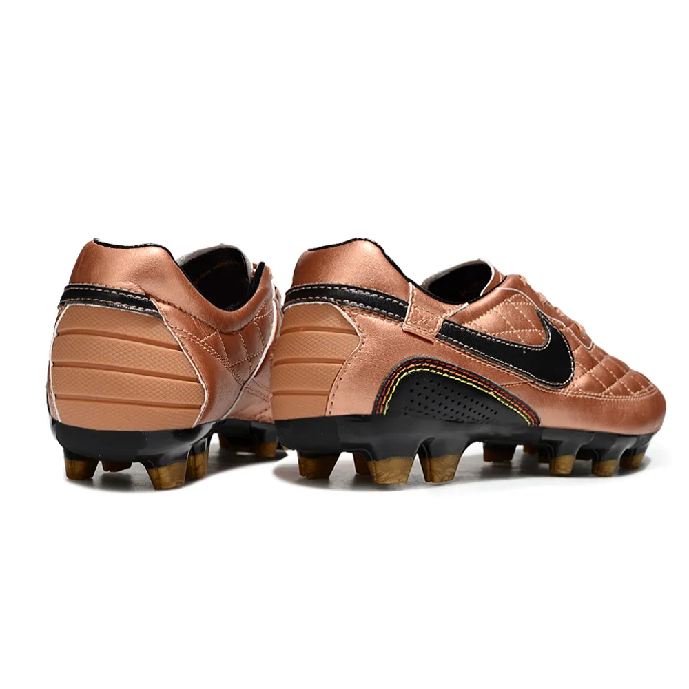 Chuteira Campo Nike Retrô Tiempo Legend R10 Elite Marrom e Preto