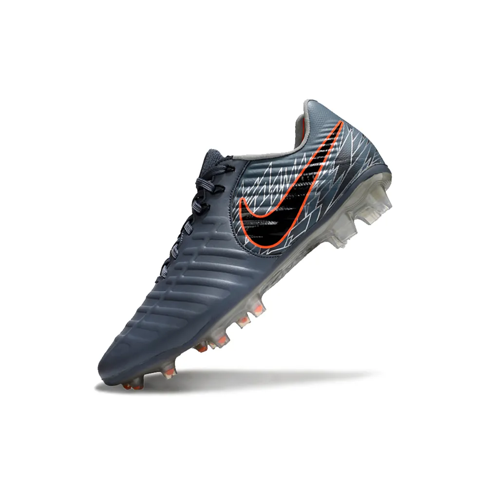 Chuteira Campo Nike Retrô Tiempo Legend 7 Elite FG Cinza