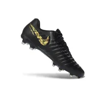 Chuteira Campo Nike Retrô Tiempo Legend 7 Elite FG Preto e Dourado - imagem 6