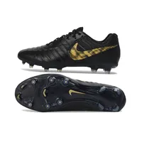 Chuteira Campo Nike Retrô Tiempo Legend 7 Elite FG Preto e Dourado - imagem 5
