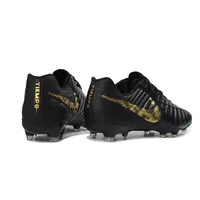 Chuteira Campo Nike Retrô Tiempo Legend 7 Elite FG Preto e Dourado - imagem 3
