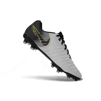 Chuteira Campo Nike Retrô Tiempo Legend 7 Elite FG Branco, Preto e Dourado - imagem 5