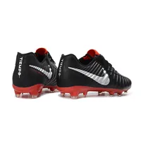 Chuteira Campo Nike Retrô Tiempo Legend 7 Elite FG Preto e Vermelho - imagem 5