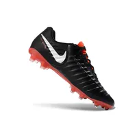 Chuteira Campo Nike Retrô Tiempo Legend 7 Elite FG Preto e Vermelho - imagem 2