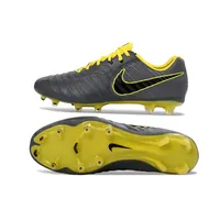 Chuteira Campo Nike Retrô Tiempo Legend 7 Elite FG Preto e Amarelo - imagem 6