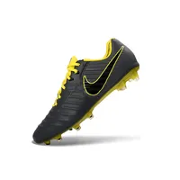 Chuteira Campo Nike Retrô Tiempo Legend 7 Elite FG Preto e Amarelo - imagem 4