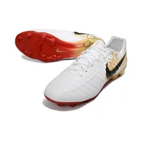 Chuteira Campo Nike Retrô Tiempo Legend 7 Elite FG Branco e Dourado - imagem 5