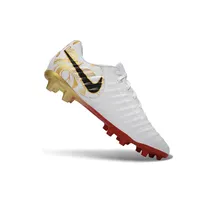 Chuteira Campo Nike Retrô Tiempo Legend 7 Elite FG Branco e Dourado - imagem 3