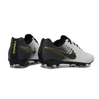 Chuteira Campo Nike Retrô Tiempo Legend 7 Elite FG Branco, Preto e Dourado - imagem 6