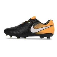 Chuteira Campo Nike Retrô Tiempo Legend 7 Elite FG Preto e Amarelo - imagem 1