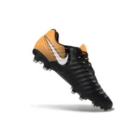 Chuteira Campo Nike Retrô Tiempo Legend 7 Elite FG Preto e Amarelo - imagem 5