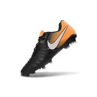 Chuteira Campo Nike Retrô Tiempo Legend 7 Elite FG Preto e Amarelo - imagem 3