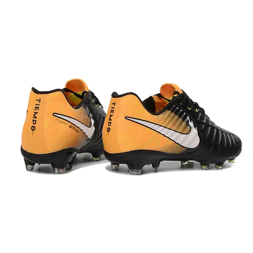 Chuteira Campo Nike Retrô Tiempo Legend 7 Elite FG Preto e Amarelo
