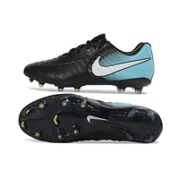 Chuteira Campo Nike Retrô Tiempo Legend 7 Elite FG Preto e Azul - imagem 6