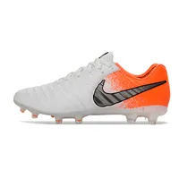 Chuteira Campo Nike Retrô Tiempo Legend 7 Elite FG Branco e Laranja - imagem 1