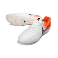 Chuteira Campo Nike Retrô Tiempo Legend 7 Elite FG Branco e Laranja - imagem 3