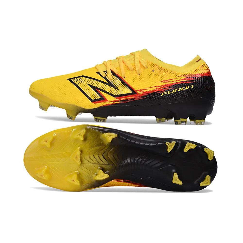 Chuteira Campo New Balance Furon V8 Elite FG Amarelo e Preto