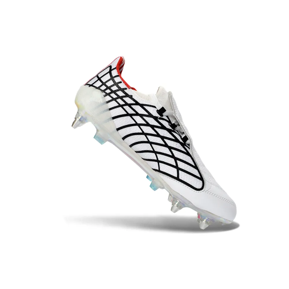 Chuteira Campo Adidas F50 Spider Remake Ponta de Alumínio Branco, Vermelho e Preto