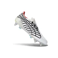 Chuteira Campo Adidas F50 Spider Remake Ponta de Alumínio Branco, Vermelho e Preto - imagem 5