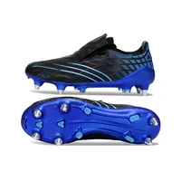 Chuteira Campo Adidas F50 Spider Remake Ponta de Alumínio Preto e Azul - imagem 4